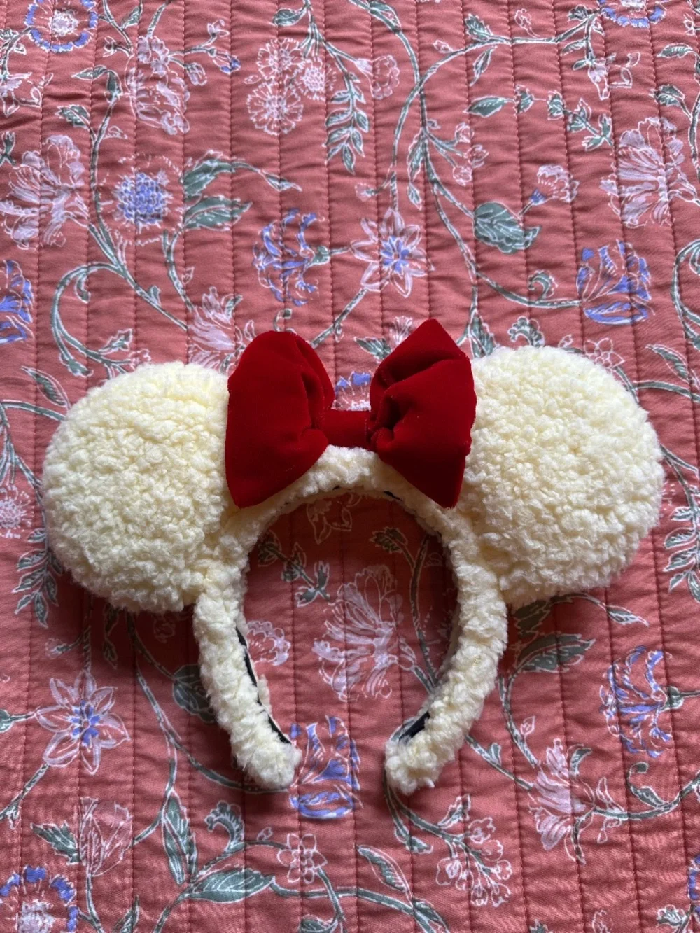 Fuzzy handmade Pooh Mickey ears!